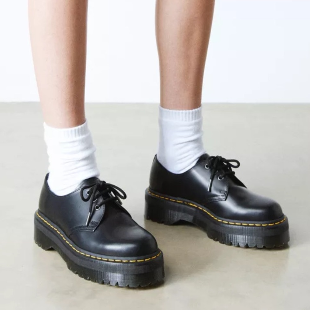 Dr. Martens Black Platform Lace-Up Shoes